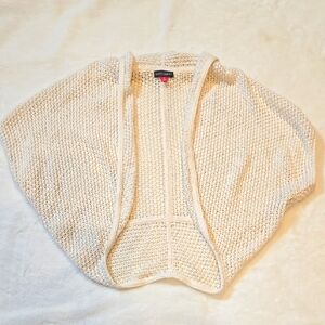 Vince Camuto Cream Open-Knit Shrug